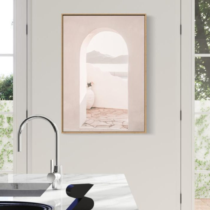 Arch View To Sea-Gioia-Prints-Framed-Canvas-Poster-GIOIA-WALL-ART