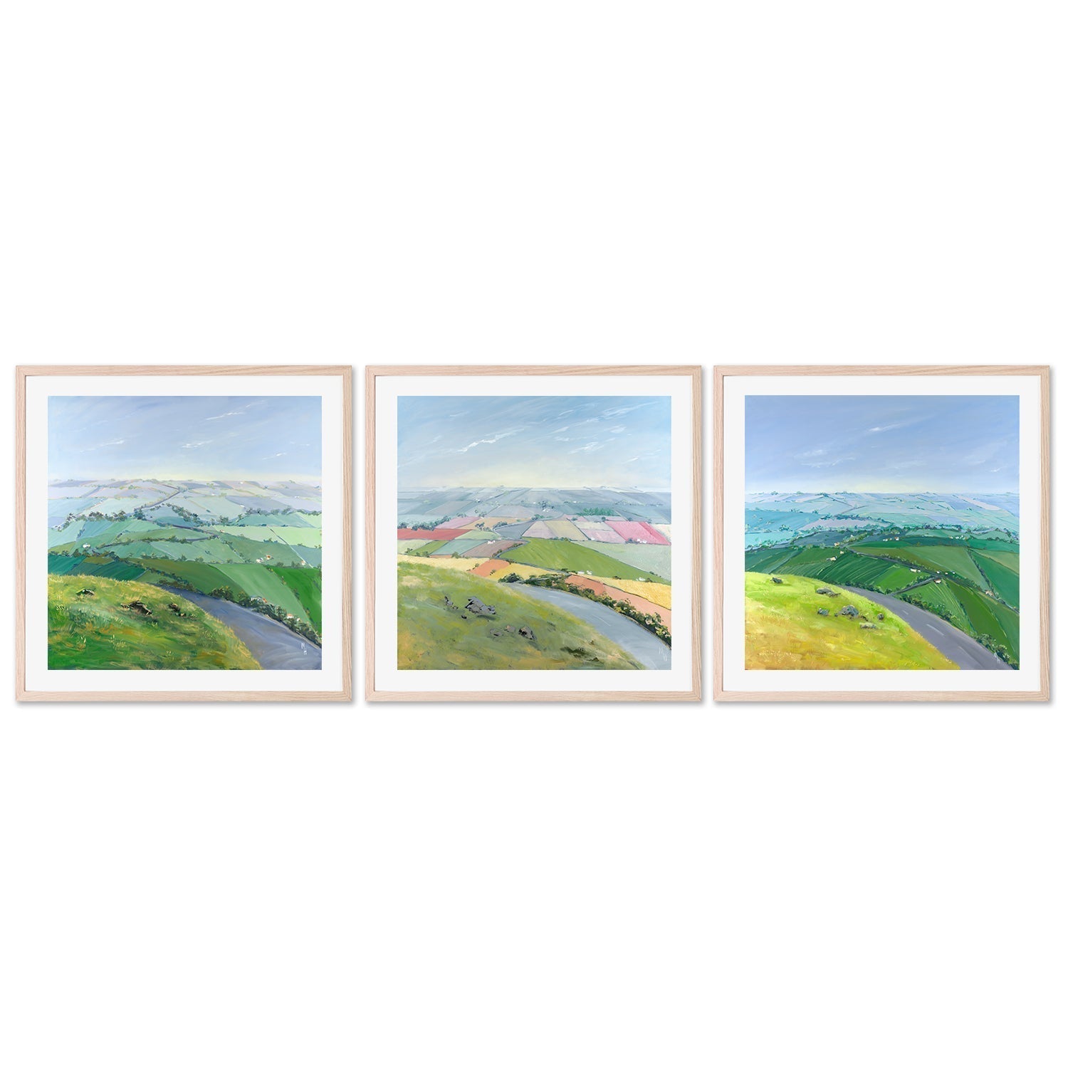wall-art-print-canvas-poster-framed-As Far as the Eye can See, Set of 3-by-Meredith Howse-Gioia Wall Art