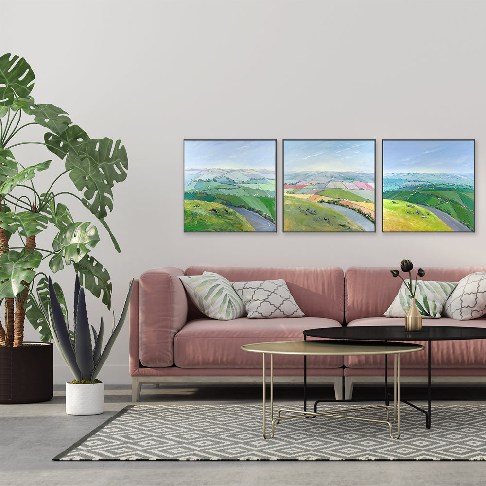 wall-art-print-canvas-poster-framed-As Far as the Eye can See, Set of 3-by-Meredith Howse-Gioia Wall Art