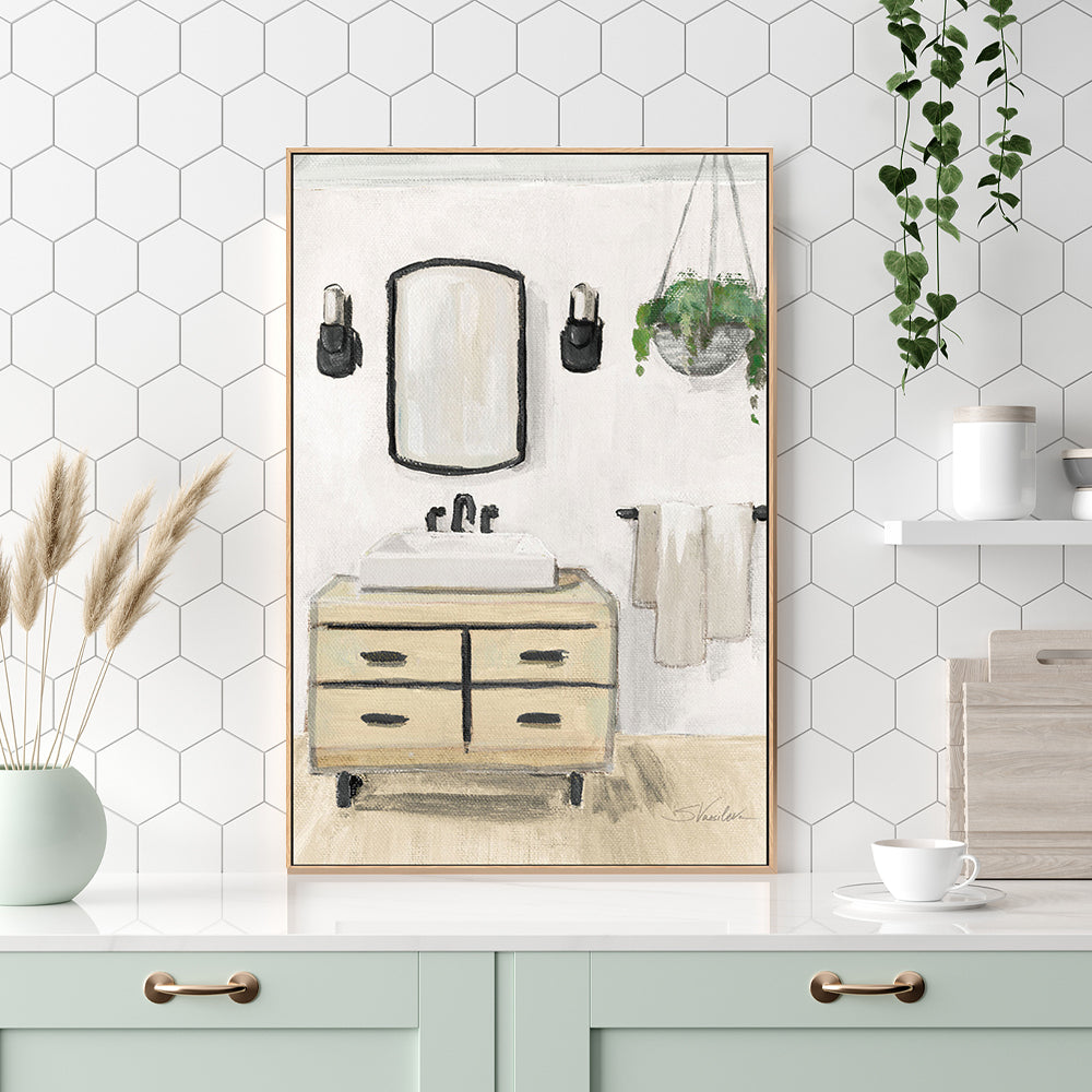 wall-art-print-canvas-poster-framed-Attic Bathroom, Style A-by-Silvia Vassileva-Gioia Wall Art