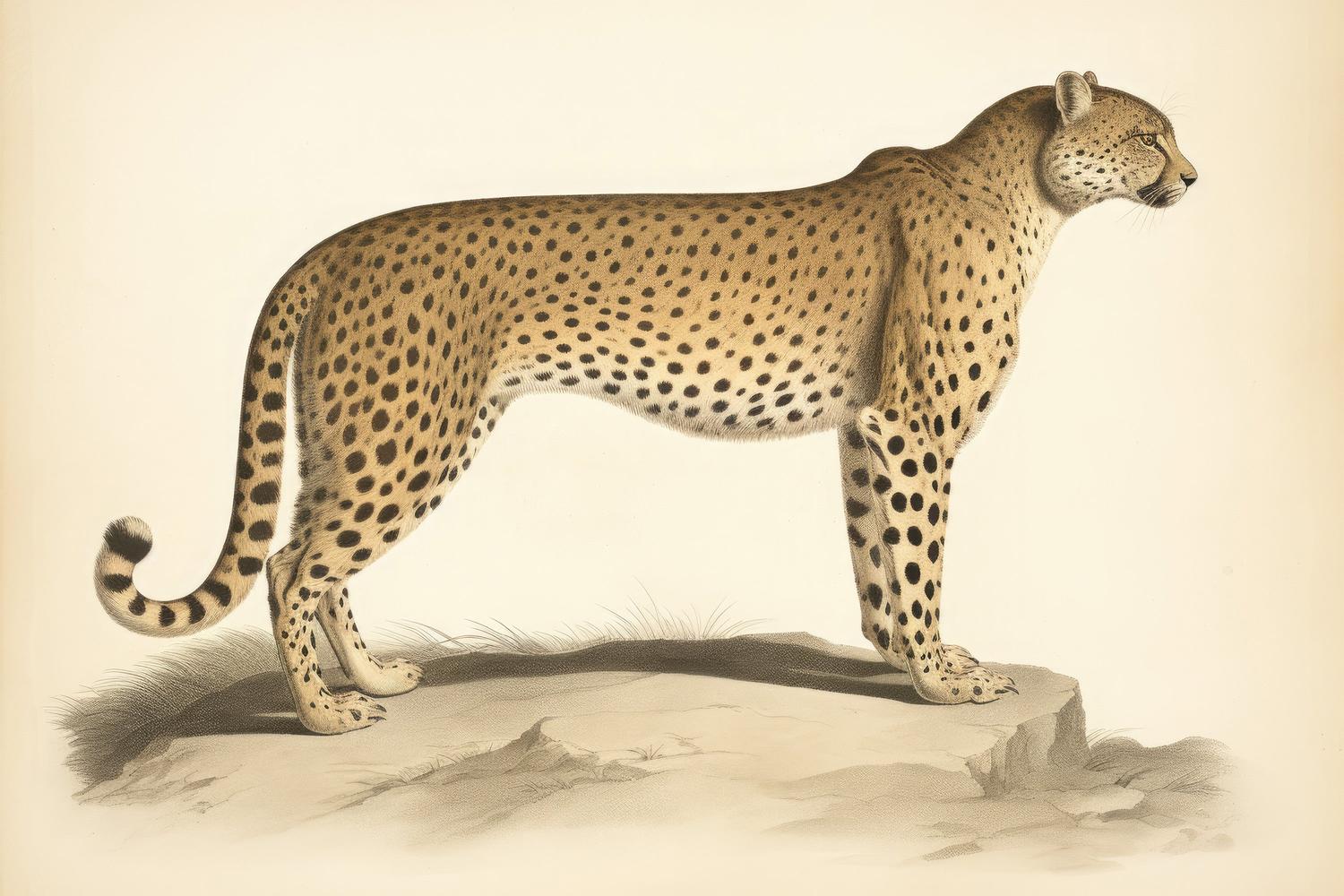 wall-art-print-canvas-poster-framed-Audubon Cheetah-1