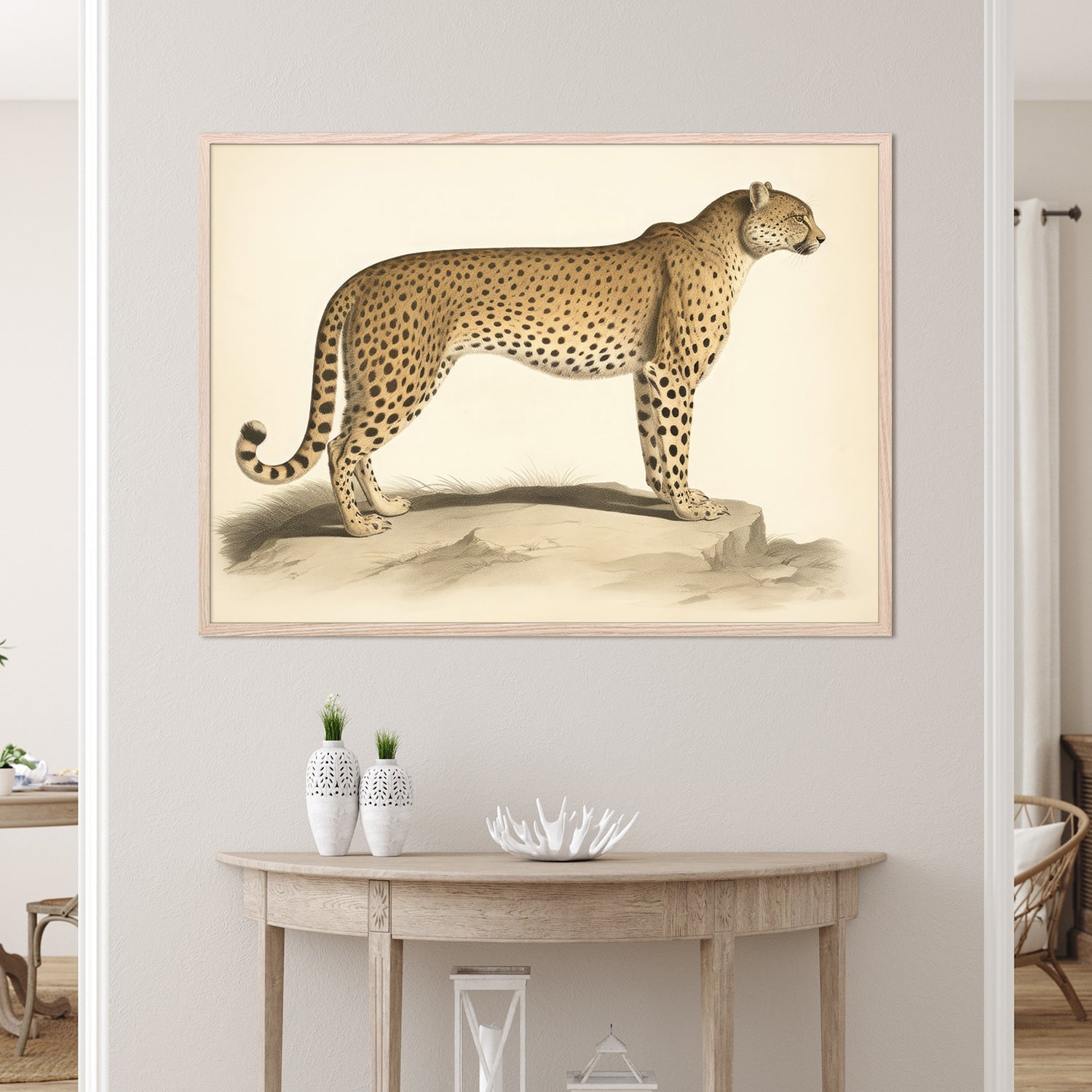 wall-art-print-canvas-poster-framed-Audubon Cheetah-7