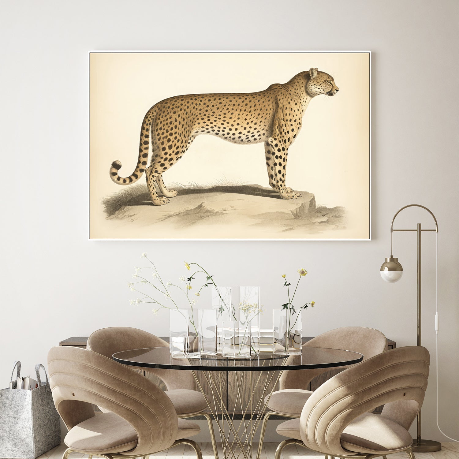 wall-art-print-canvas-poster-framed-Audubon Cheetah-9