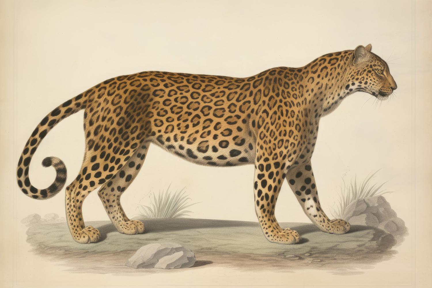 wall-art-print-canvas-poster-framed-Audubon Leopard, Style B-1