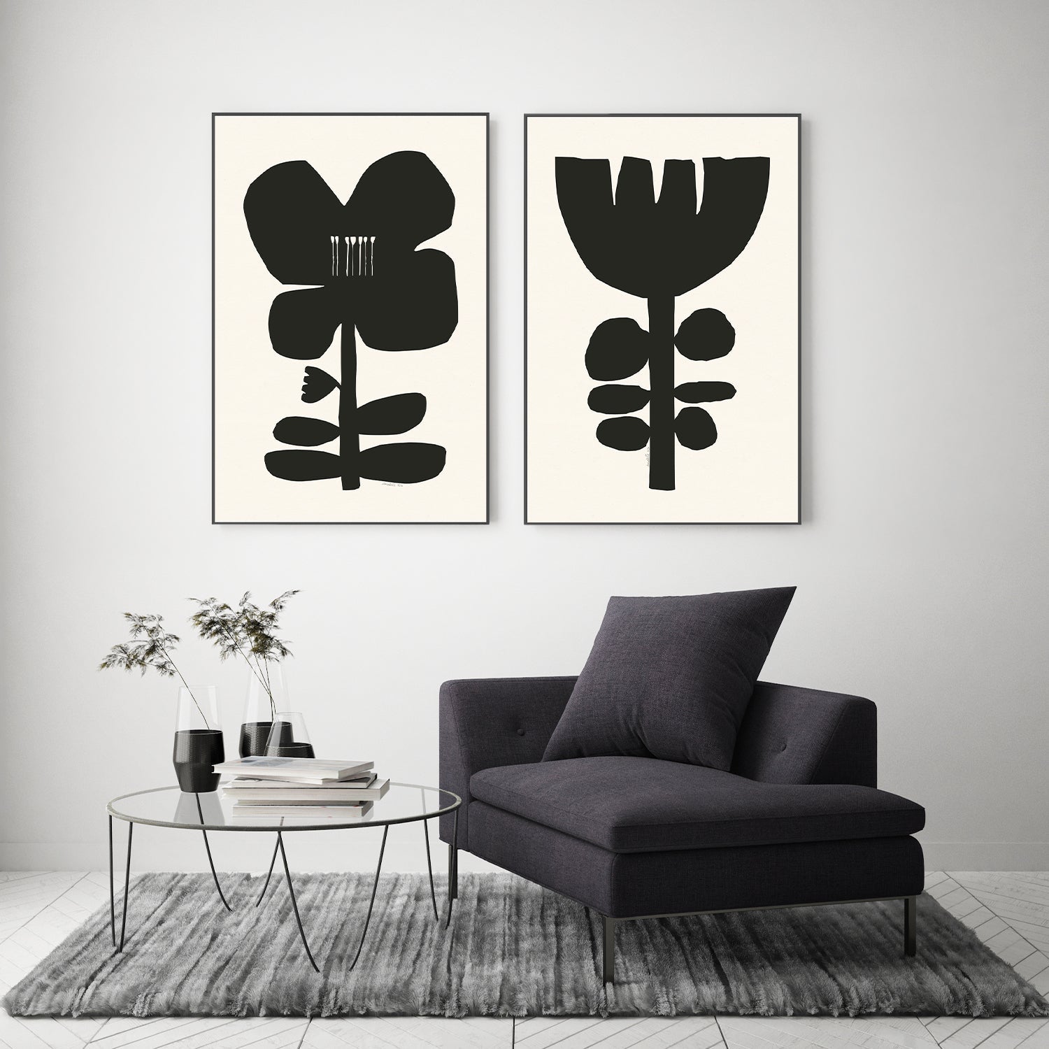 wall-art-print-canvas-poster-framed-Aura, Style A & B, Set Of 2 , By Andelle Art-7