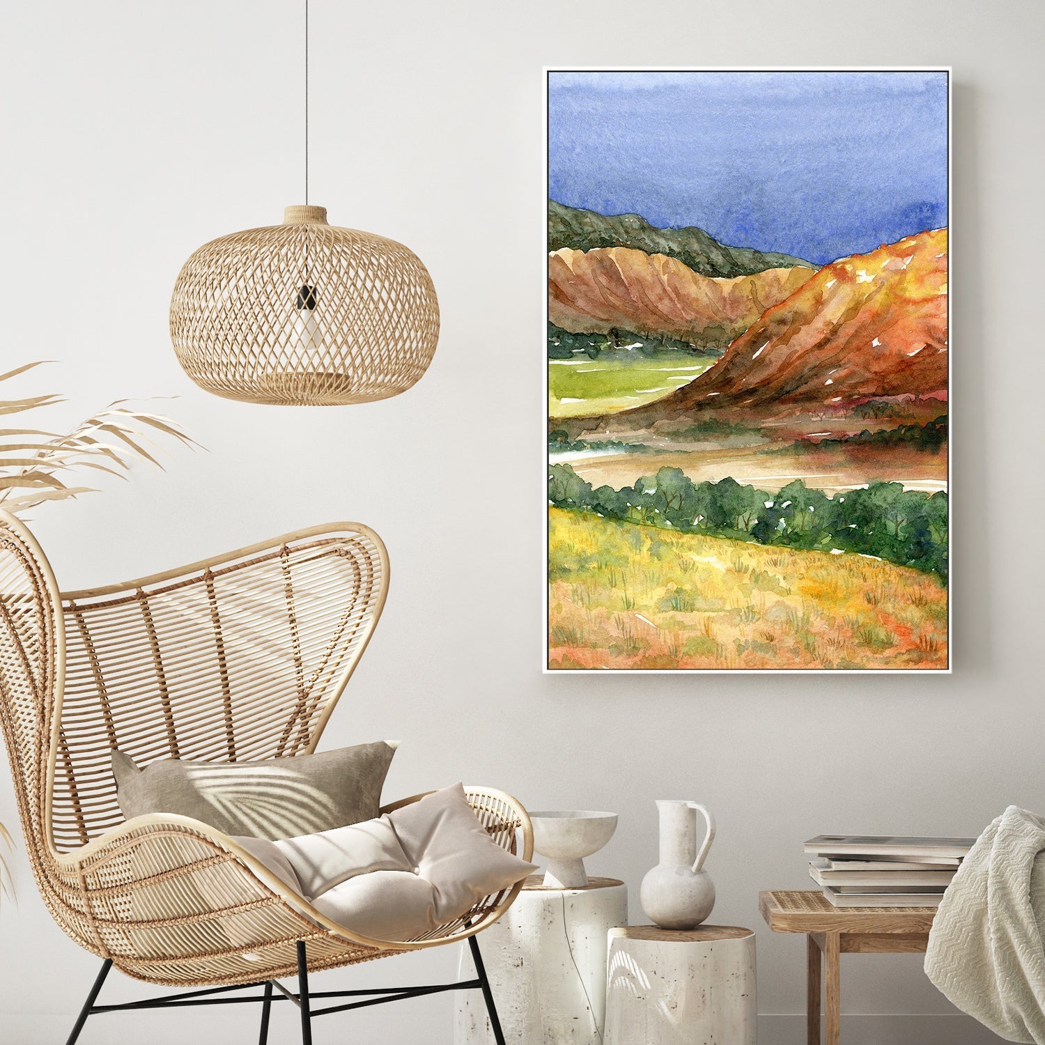 wall-art-print-canvas-poster-framed-Australian Landscape Mountains, Style B , By Jessie Mitchelson-2
