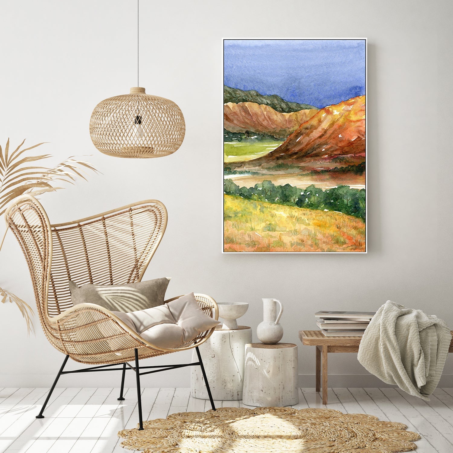 wall-art-print-canvas-poster-framed-Australian Landscape Mountains, Style B , By Jessie Mitchelson-7