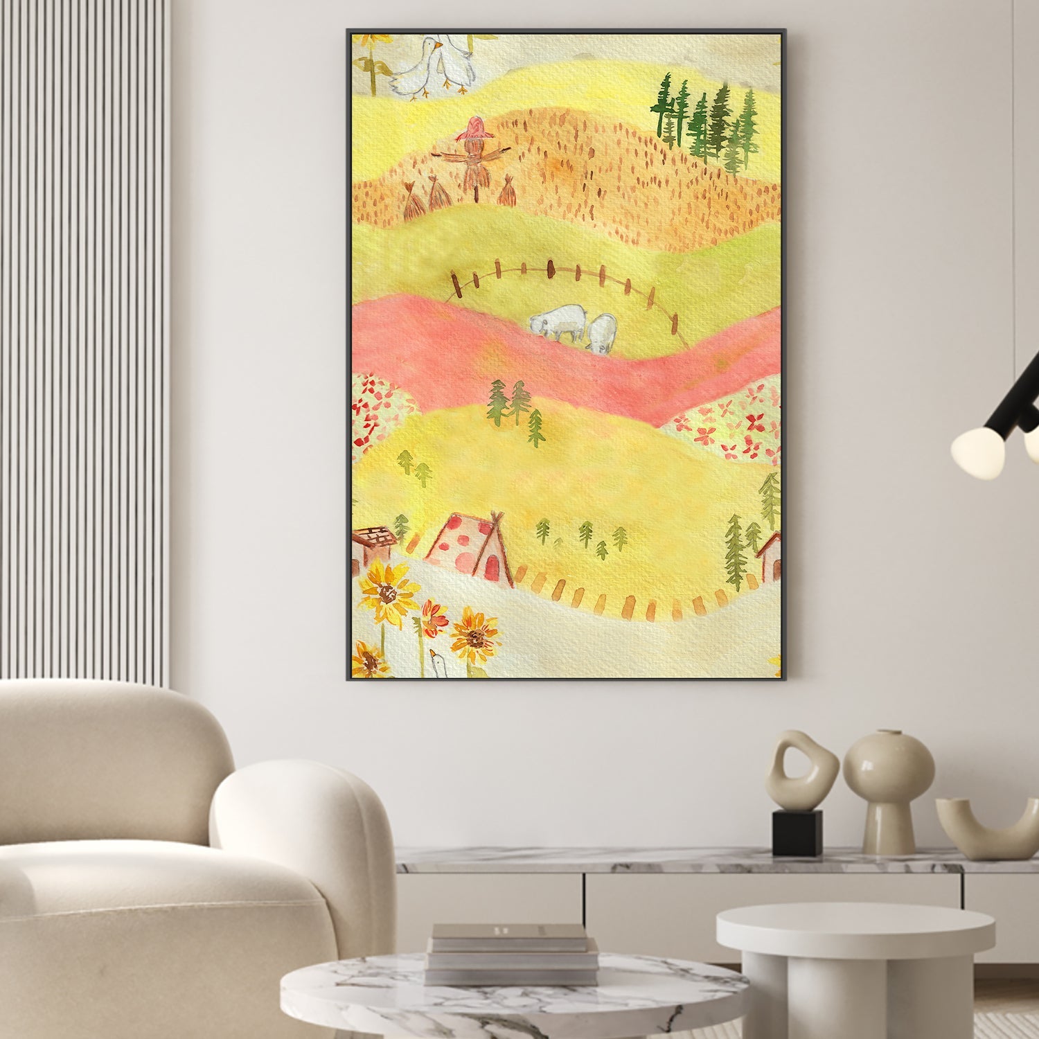 wall-art-print-canvas-poster-framed-Autumn Cottage-2