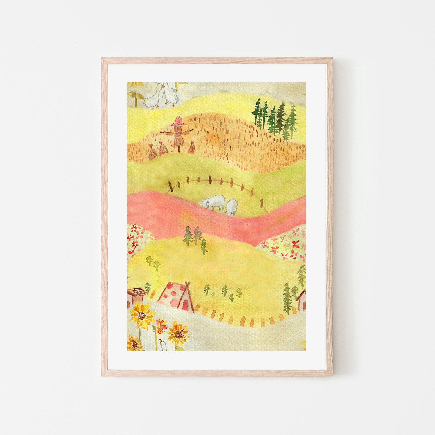 wall-art-print-canvas-poster-framed-Autumn Cottage-6