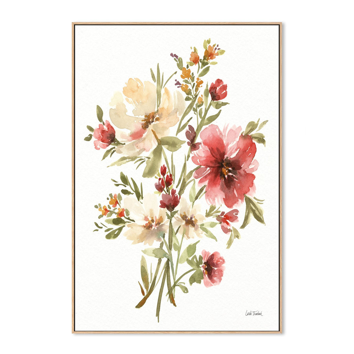 wall-art-print-canvas-poster-framed-Autumn Flowers, Style A , By Leslie Trimbach-GIOIA-WALL-ART