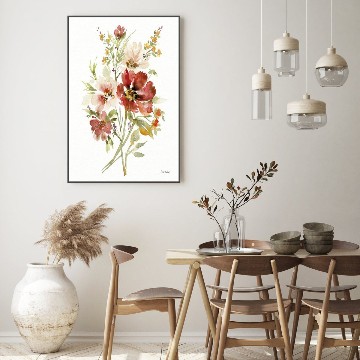 wall-art-print-canvas-poster-framed-Autumn Flowers, Style B , By Leslie Trimbach-GIOIA-WALL-ART