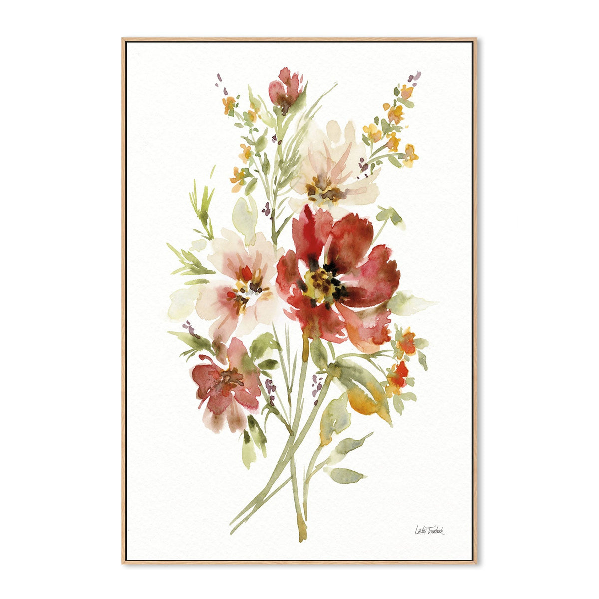 wall-art-print-canvas-poster-framed-Autumn Flowers, Style B , By Leslie Trimbach-GIOIA-WALL-ART