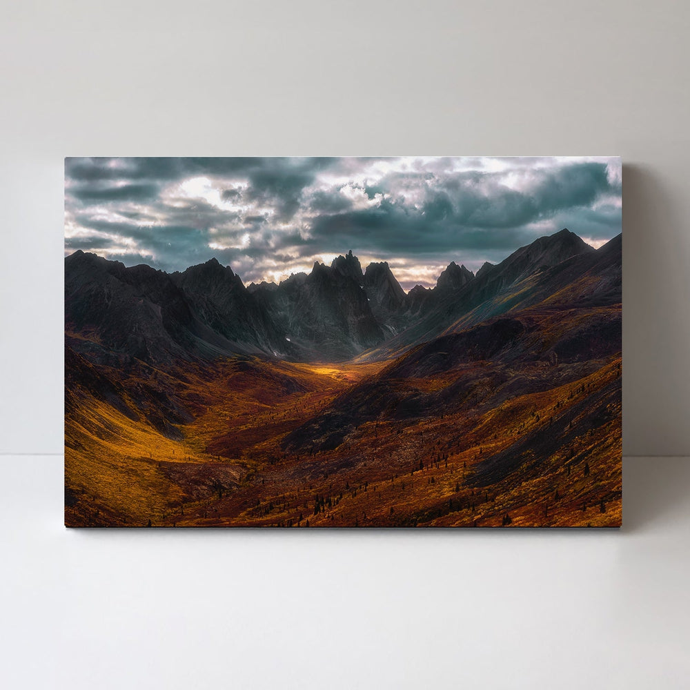 wall-art-print-canvas-poster-framed-Autumn In Tombstone Mountain, By Jenny L. Zhang-by-Plus X Studio-Gioia Wall Art