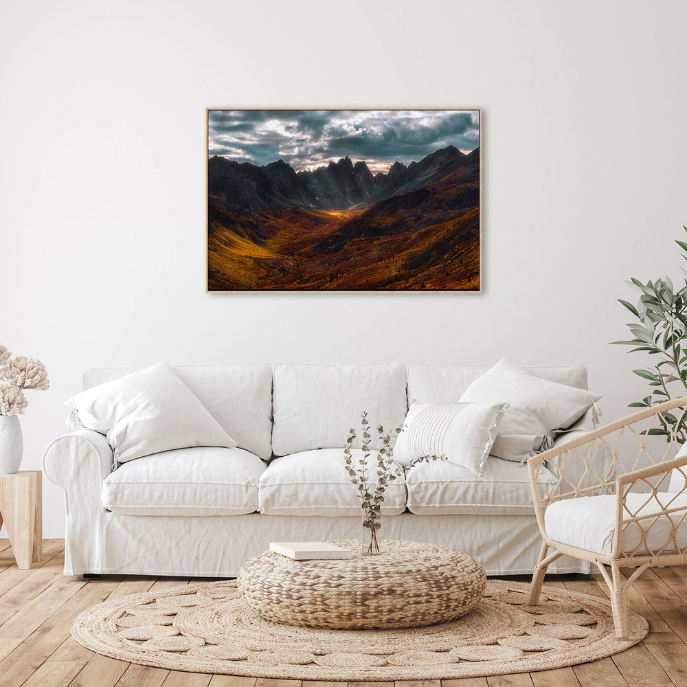 wall-art-print-canvas-poster-framed-Autumn In Tombstone Mountain, By Jenny L. Zhang-by-Plus X Studio-Gioia Wall Art
