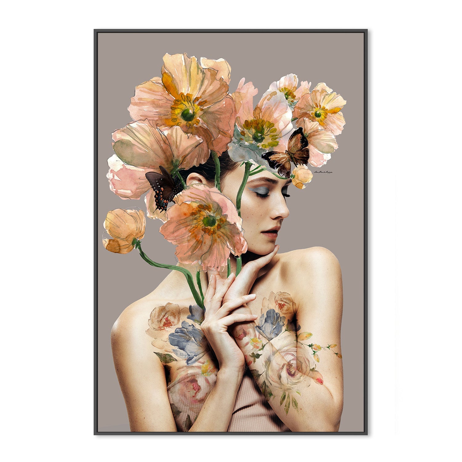 wall-art-print-canvas-poster-framed-autumn leaves nude-3