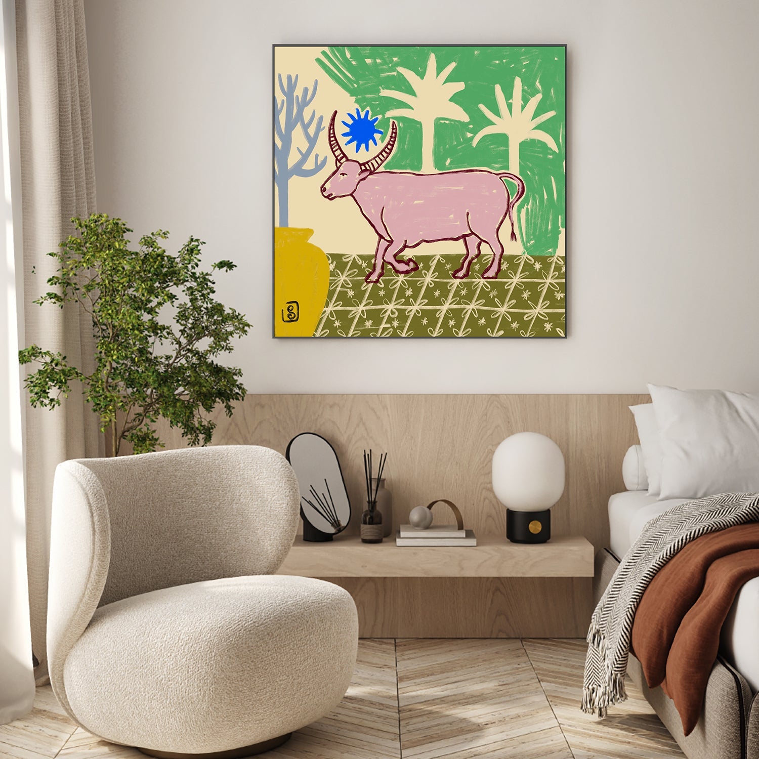 wall-art-print-canvas-poster-framed-Azure Horned Oasis-7