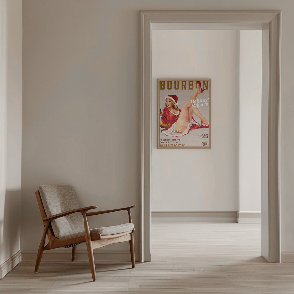 wall-art-print-canvas-poster-framed-Babes of Bourbon Vol 25 Holiday Cheer Christmas Pinup , By Brett Gramse-10