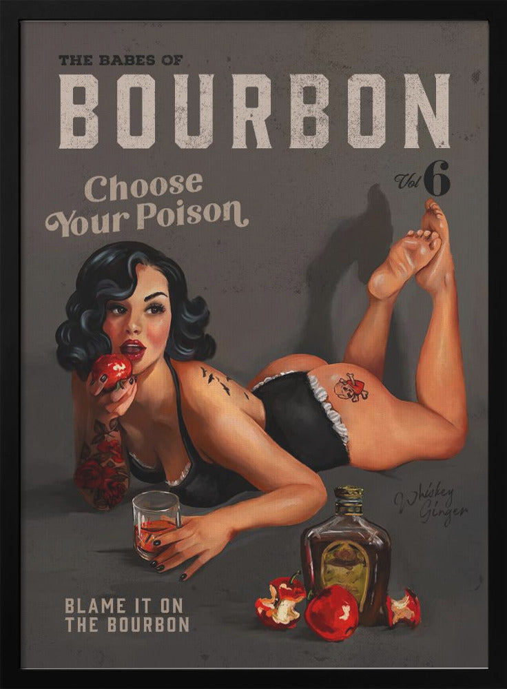 wall-art-print-canvas-poster-framed-Babes of Bourbon Vol 6 Choose Your Poison Sexy Pinup , By Brett Gramse-2
