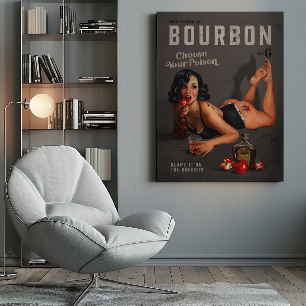 wall-art-print-canvas-poster-framed-Babes of Bourbon Vol 6 Choose Your Poison Sexy Pinup , By Brett Gramse-9