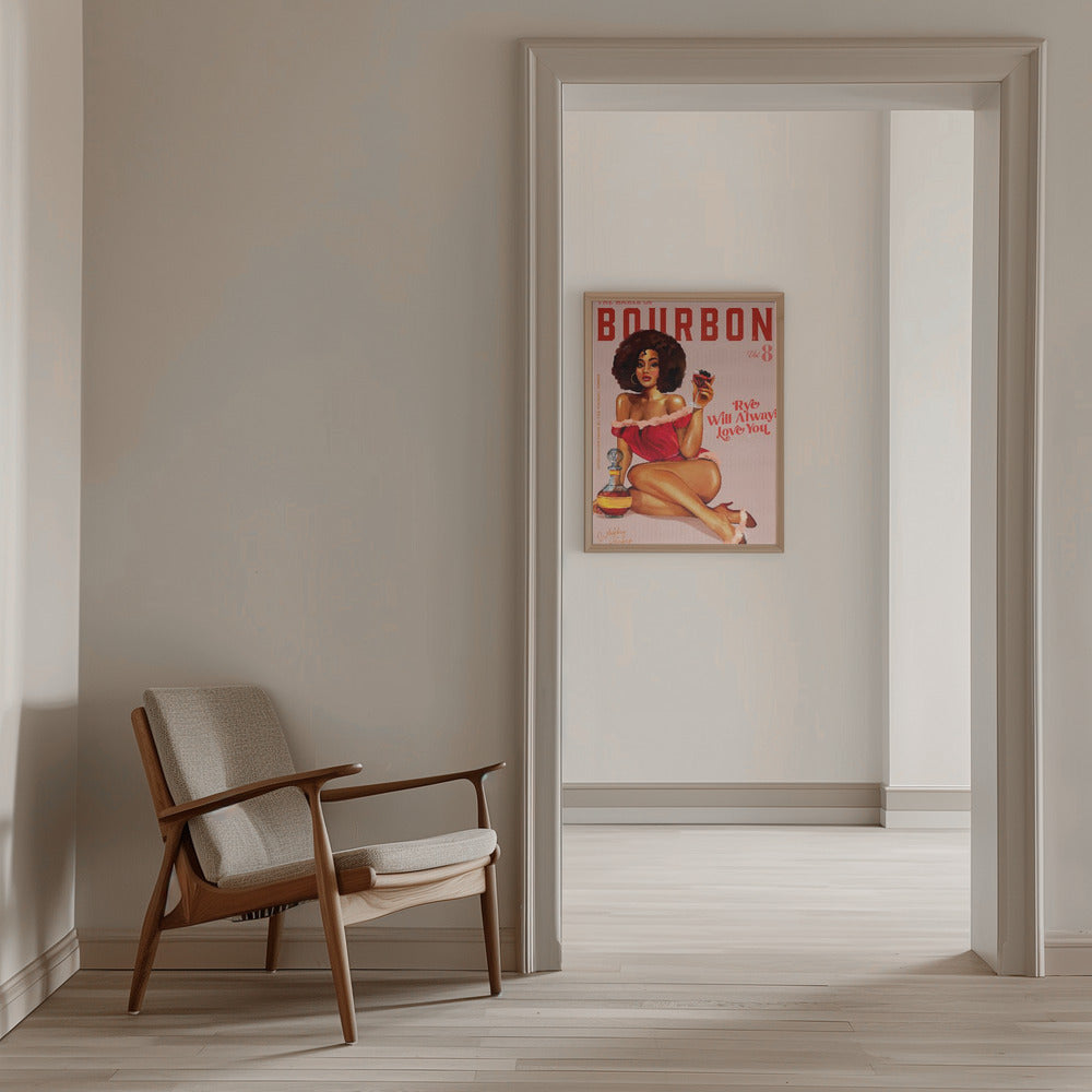 wall-art-print-canvas-poster-framed-Babes of Bourbon Vol 8 Vintage Pinup Girl With Afro , By Brett Gramse-10