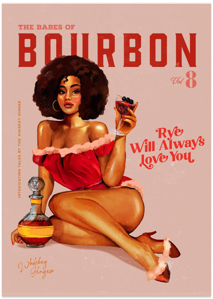 wall-art-print-canvas-poster-framed-Babes of Bourbon Vol 8 Vintage Pinup Girl With Afro , By Brett Gramse-11
