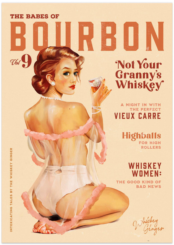 wall-art-print-canvas-poster-framed-Babes of Bourbon Vol 9 Vintage Whiskey Pinup , By Brett Gramse-11