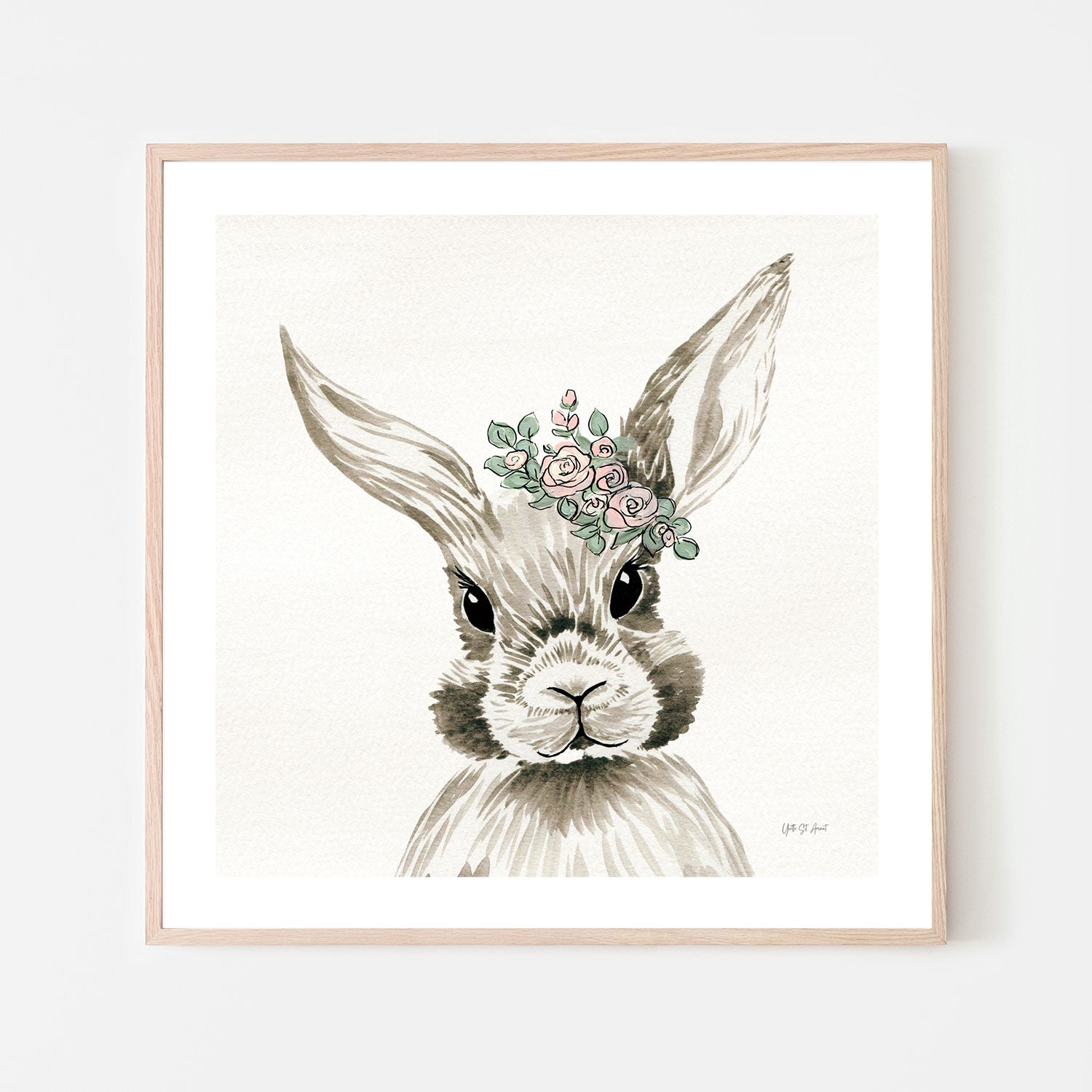 wall-art-print-canvas-poster-framed-Baby Bunny with Crown , By Yvette St. Amant-6