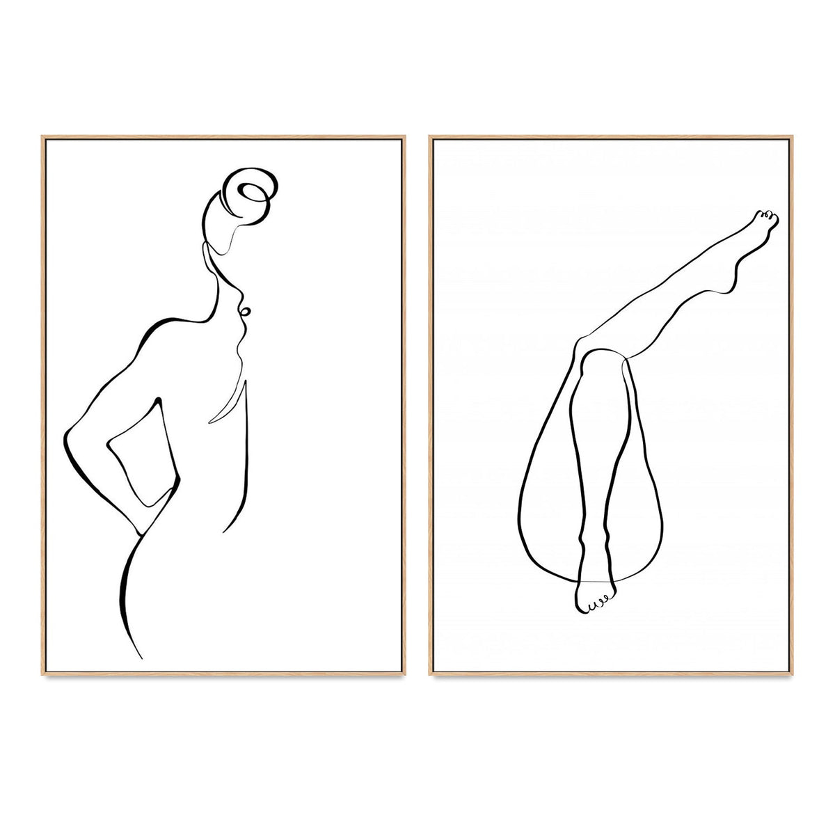 wall-art-print-canvas-poster-framed-Back and Legs, Set Of 2-by-Plus X Studio-Gioia Wall Art