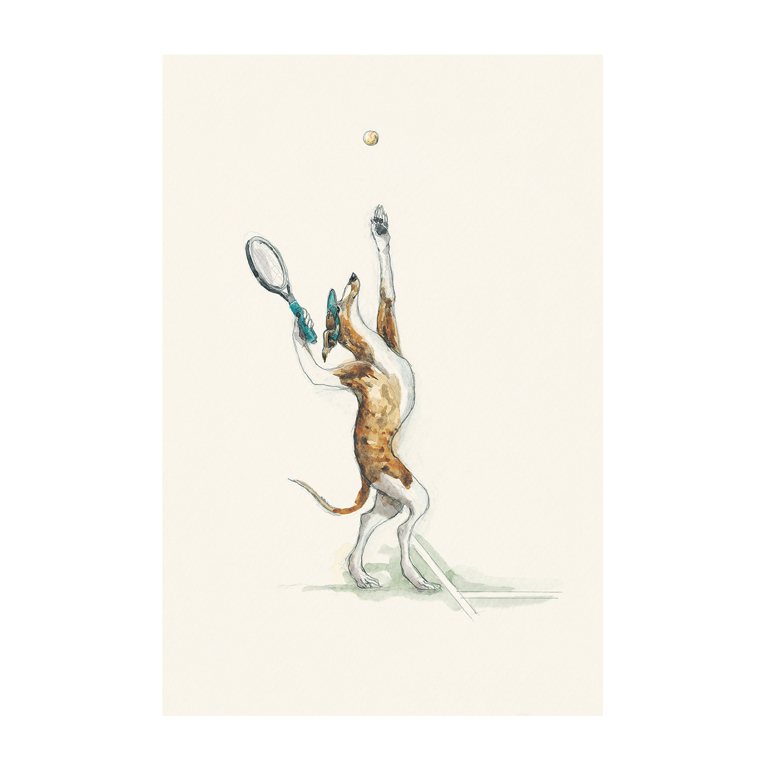 wall-art-print-canvas-poster-framed-Badminton Practice , By Animo Alphabets-1