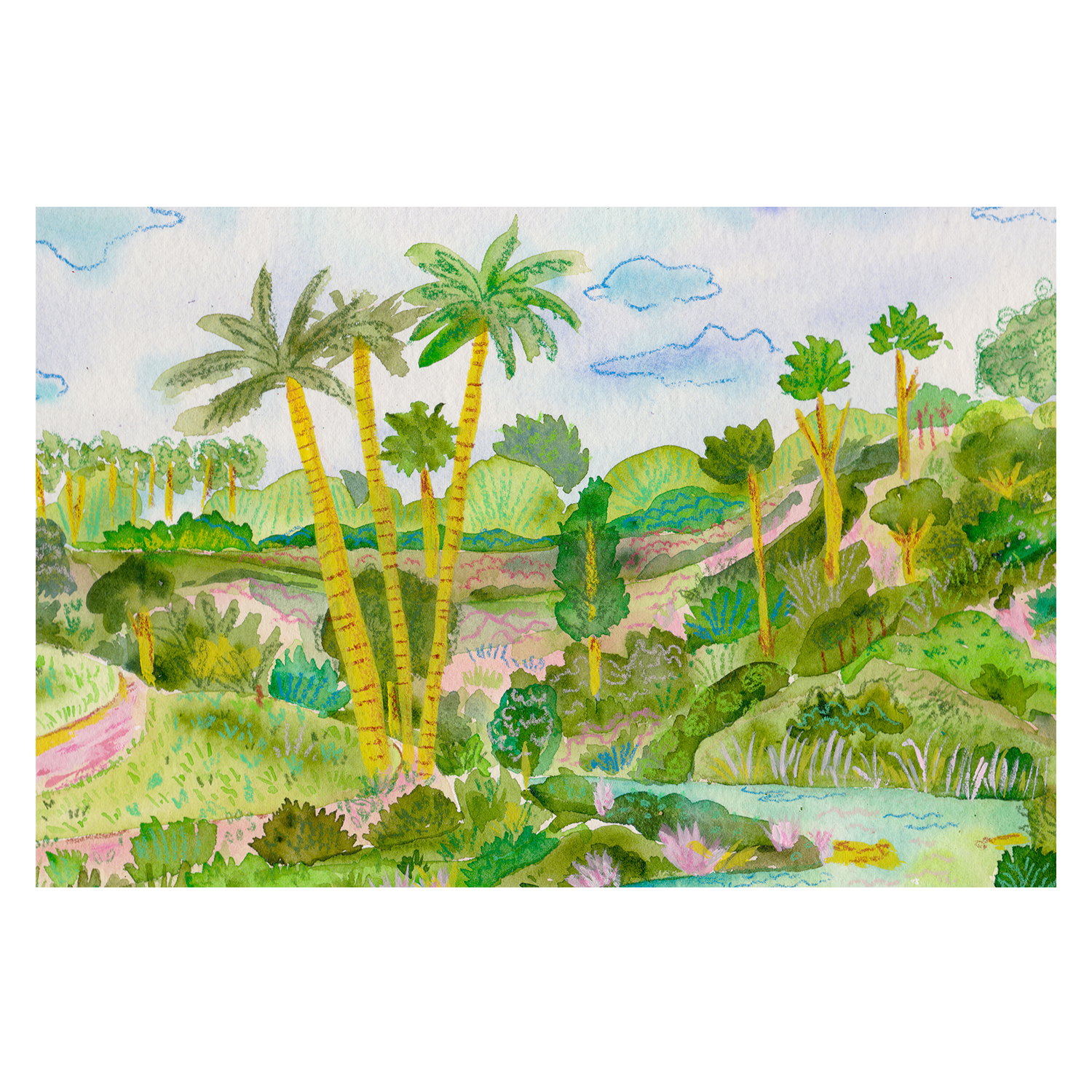 wall-art-print-canvas-poster-framed-Bali River , By Kartika Paramita-1