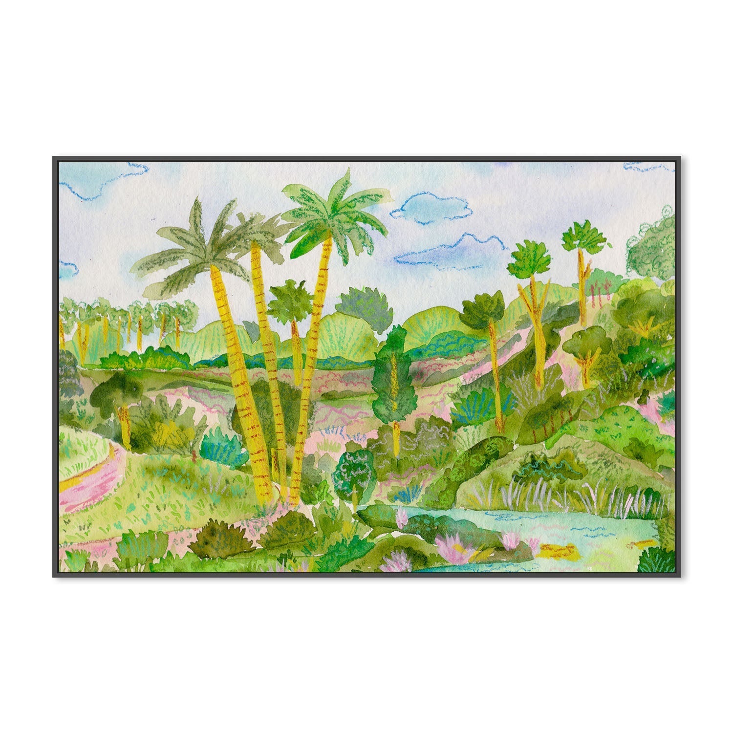 wall-art-print-canvas-poster-framed-Bali River , By Kartika Paramita-3