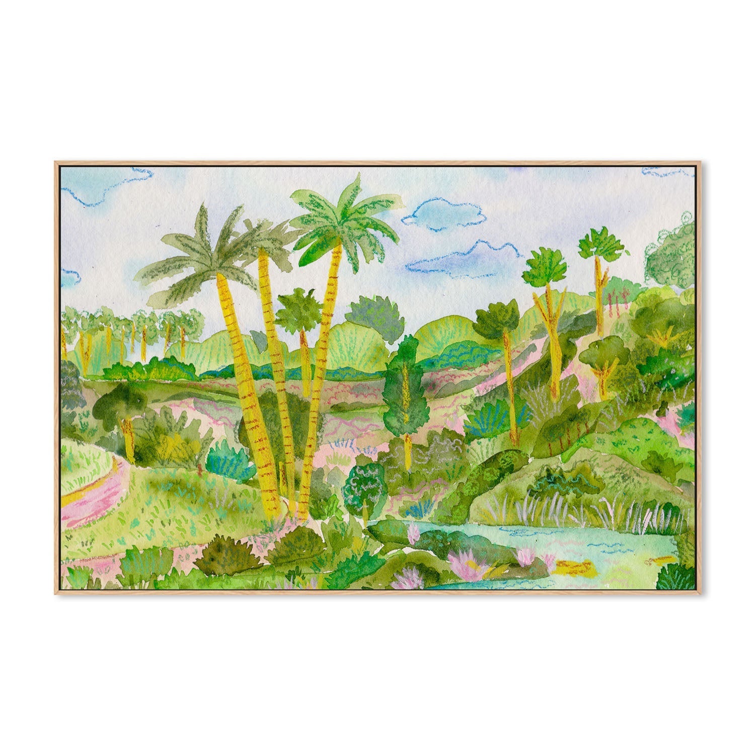 wall-art-print-canvas-poster-framed-Bali River , By Kartika Paramita-4