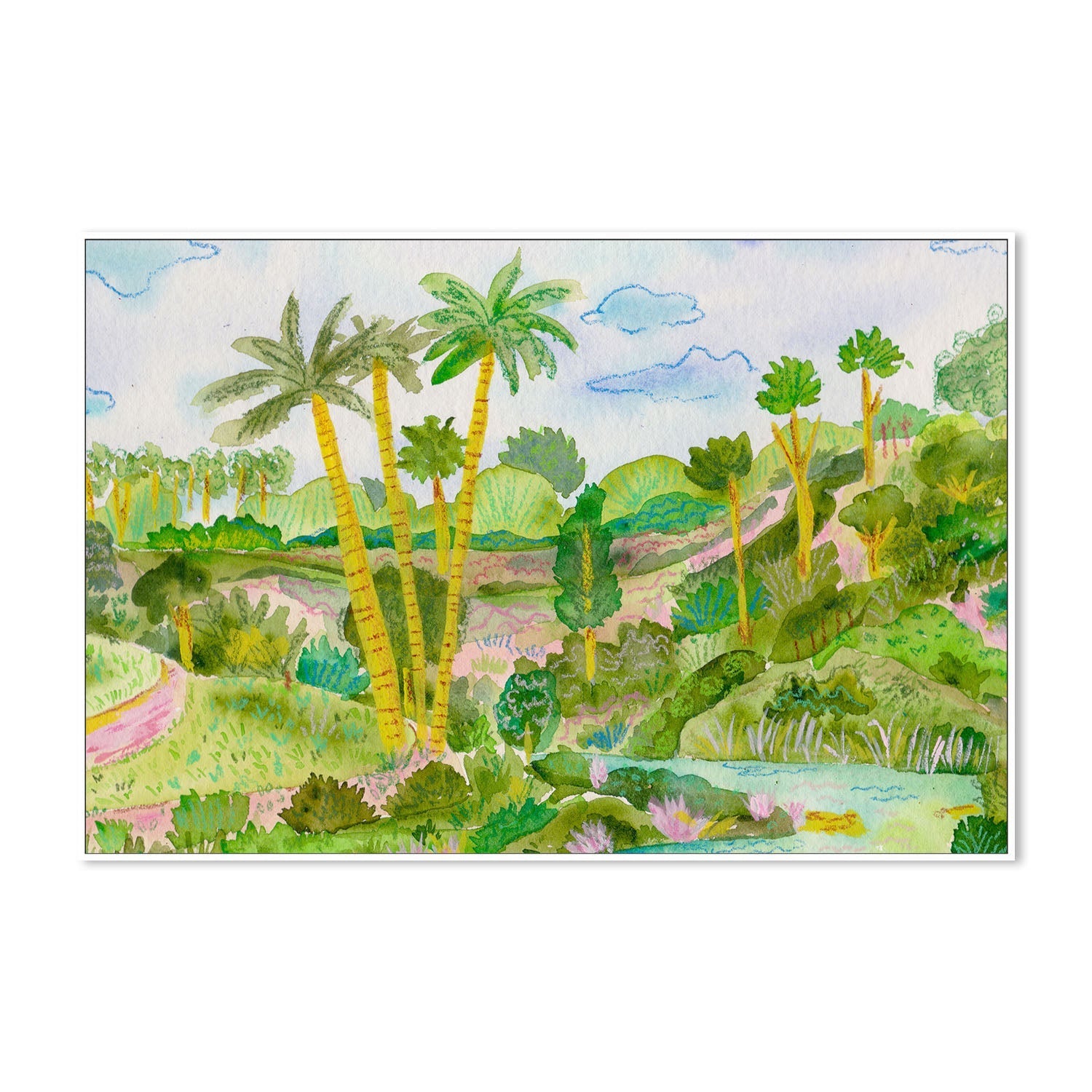 wall-art-print-canvas-poster-framed-Bali River , By Kartika Paramita-5