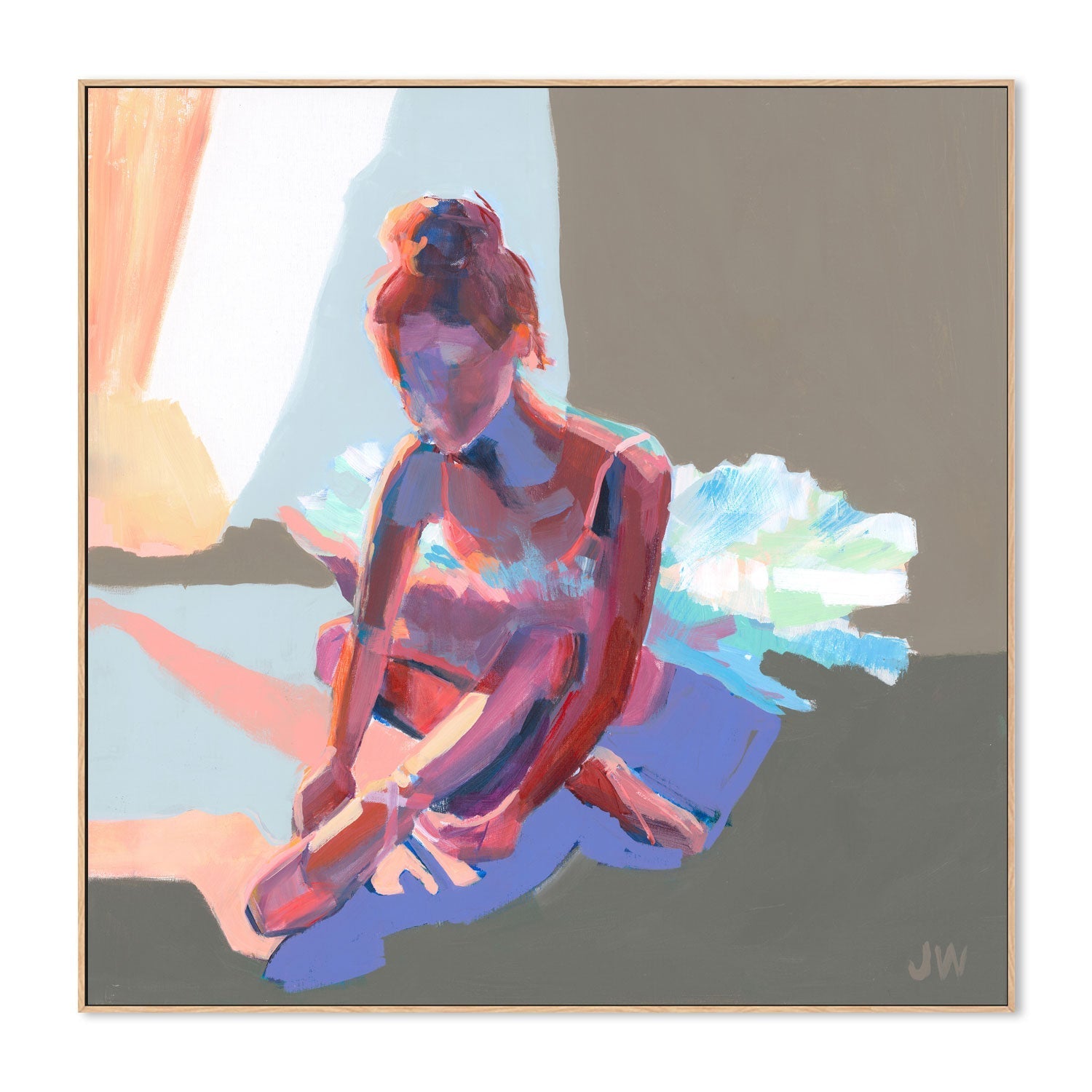 wall-art-print-canvas-poster-framed-Ballerina Sitting , By Jenny Westenhofer Art-4