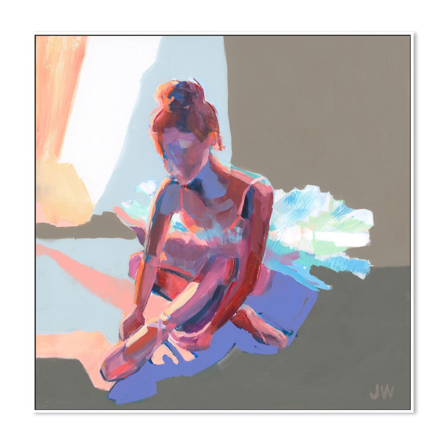 wall-art-print-canvas-poster-framed-Ballerina Sitting , By Jenny Westenhofer Art-5