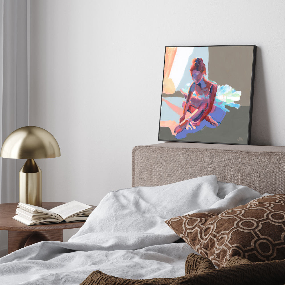 wall-art-print-canvas-poster-framed-Ballerina Sitting , By Jenny Westenhofer Art-7