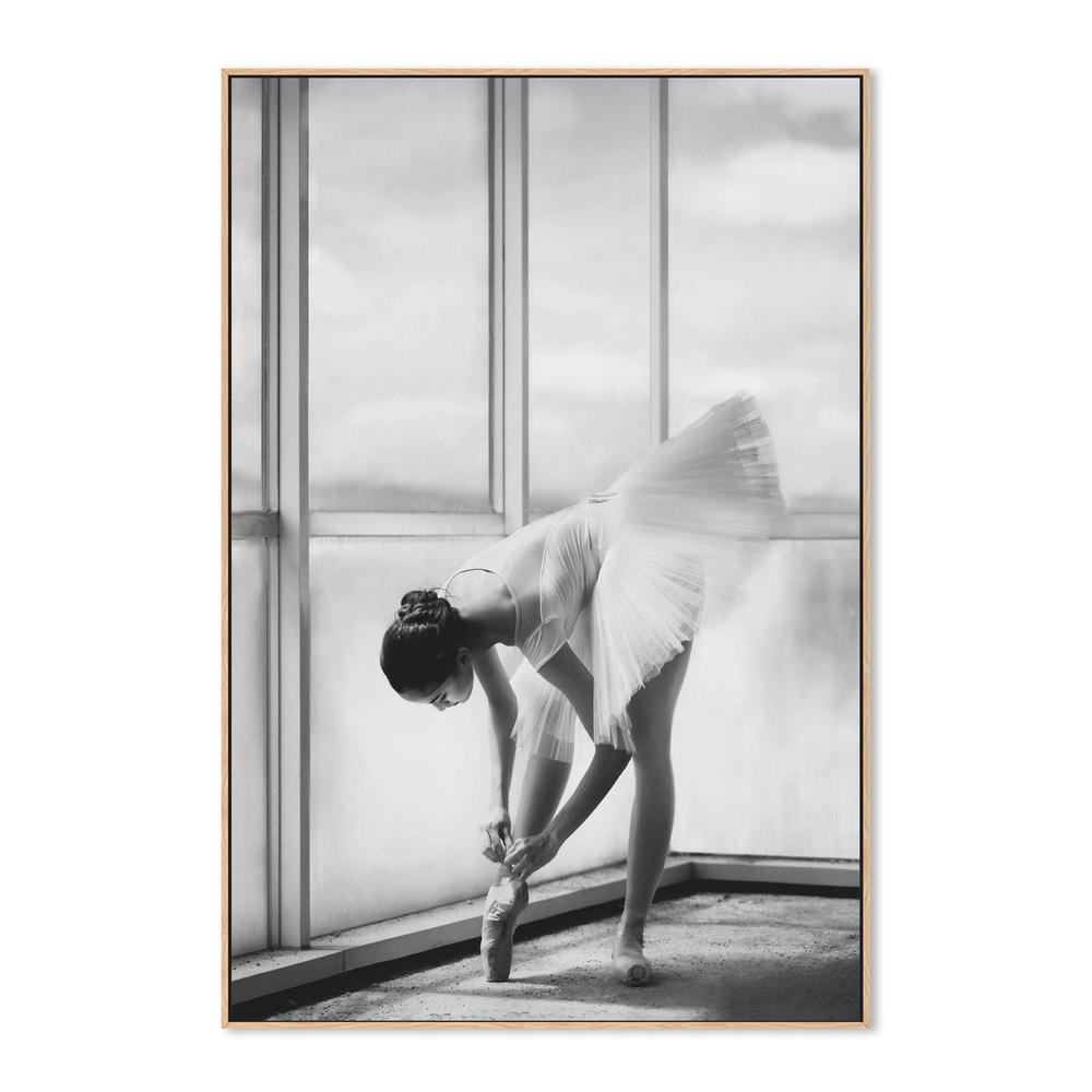 wall-art-print-canvas-poster-framed-Ballerina Tying Pointe Shoes-4