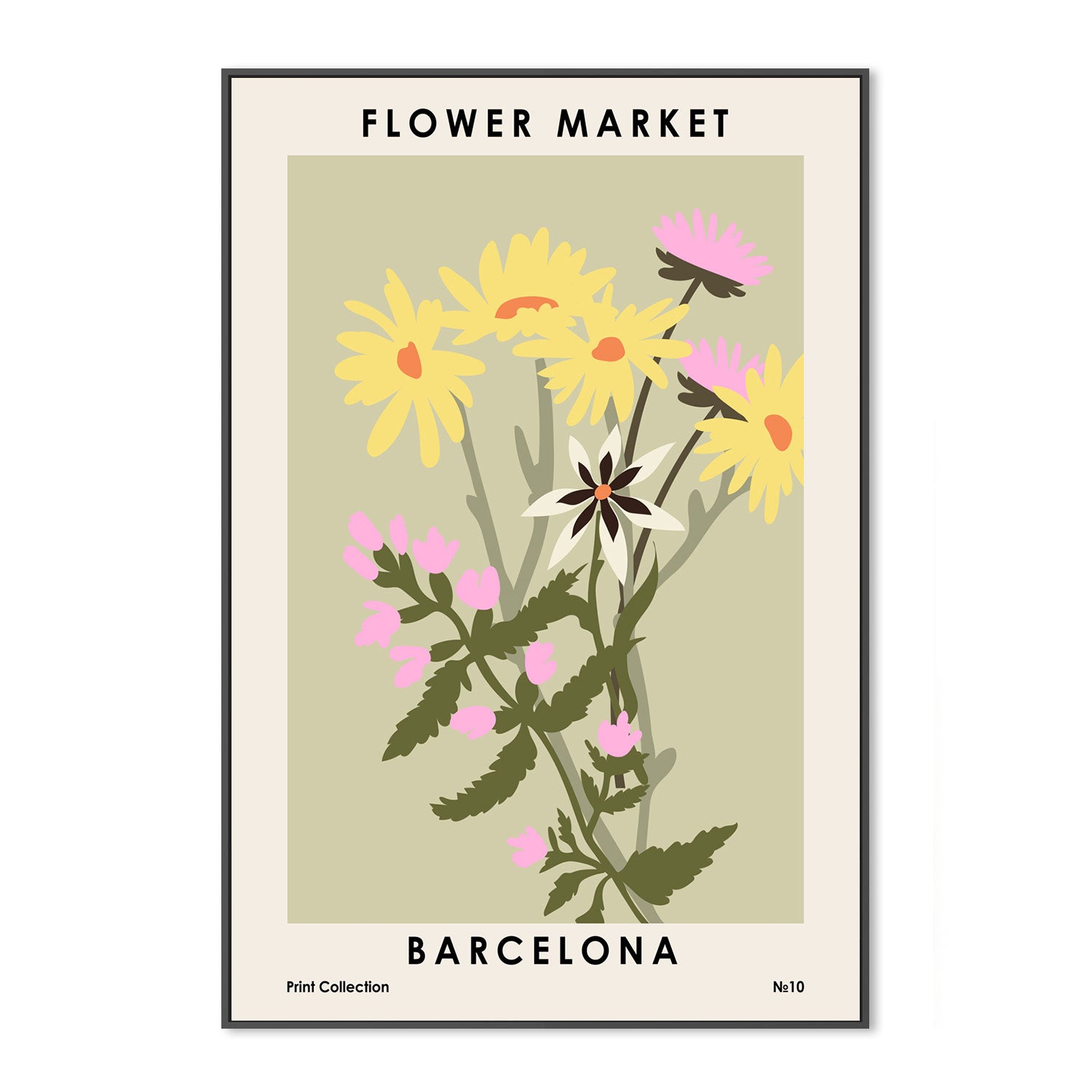 wall-art-print-canvas-poster-framed-Barcelona Flower Market-GIOIA-WALL-ART