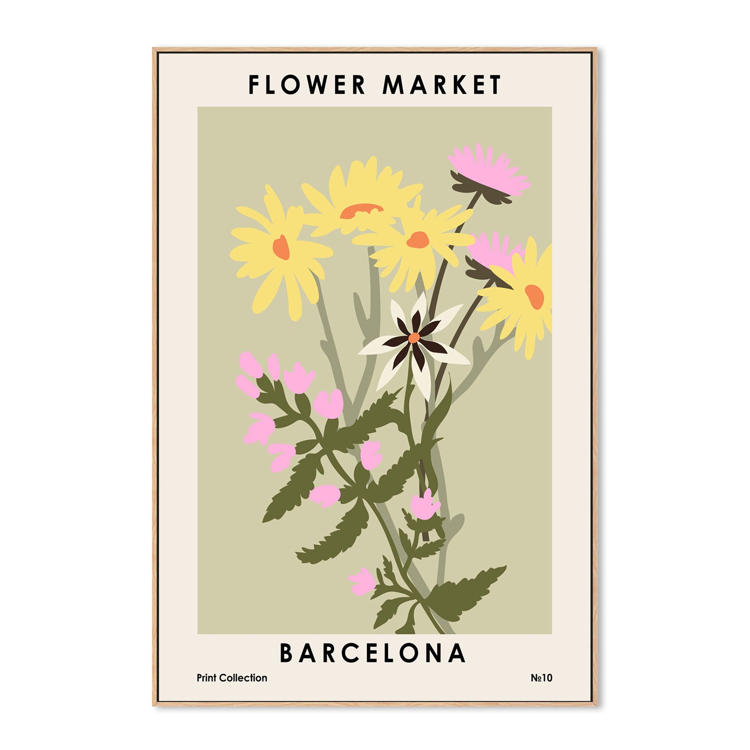 wall-art-print-canvas-poster-framed-Barcelona Flower Market-GIOIA-WALL-ART