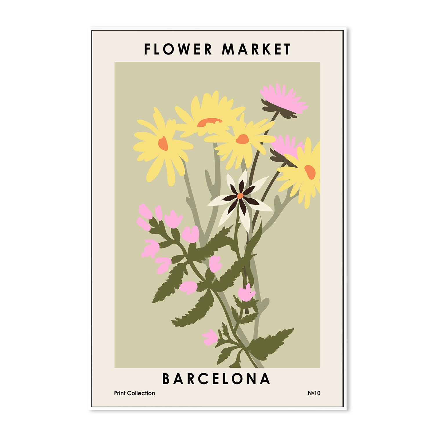 wall-art-print-canvas-poster-framed-Barcelona Flower Market-GIOIA-WALL-ART