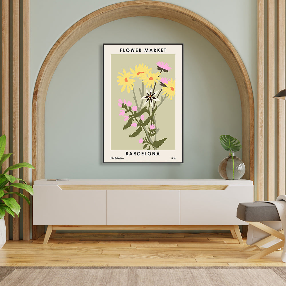 wall-art-print-canvas-poster-framed-Barcelona Flower Market-GIOIA-WALL-ART