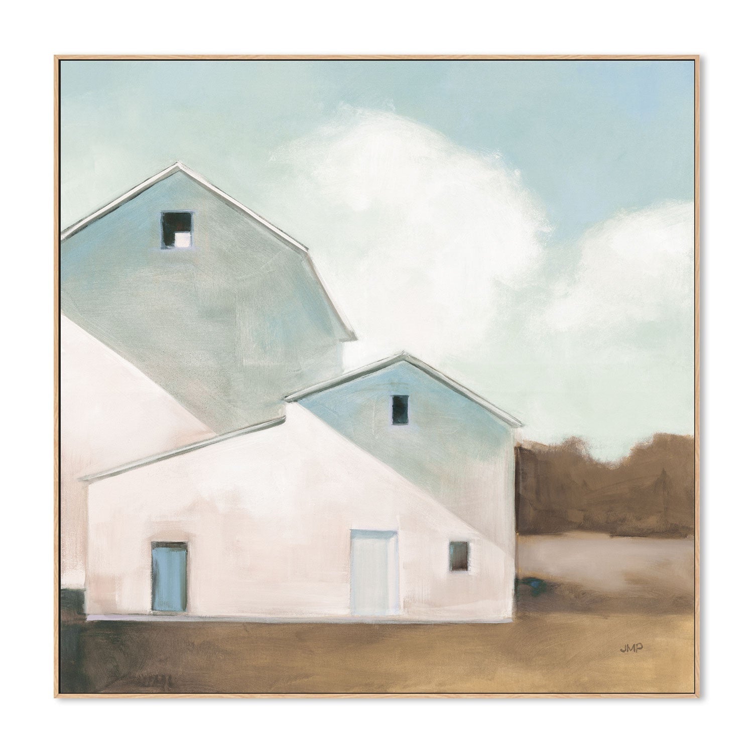wall-art-print-canvas-poster-framed-Barn Shadows Neutral , By Julia Purinton , By Julia Purinton-4