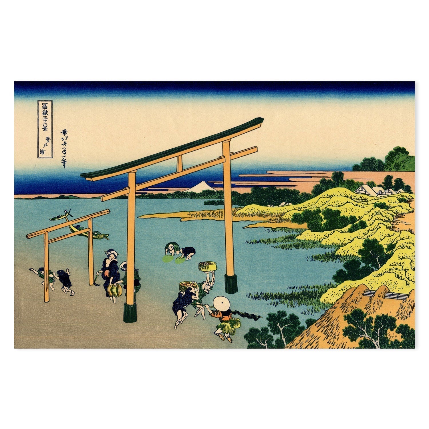 wall-art-print-canvas-poster-framed-Bay of Noboto-by-Katsushika Hokusai-Gioia Wall Art