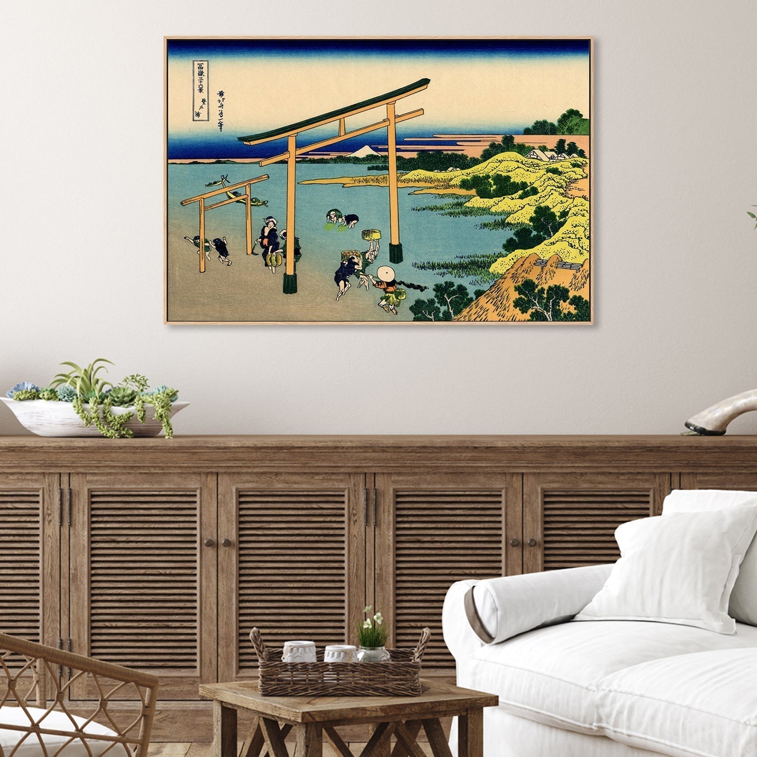 wall-art-print-canvas-poster-framed-Bay of Noboto-by-Katsushika Hokusai-Gioia Wall Art