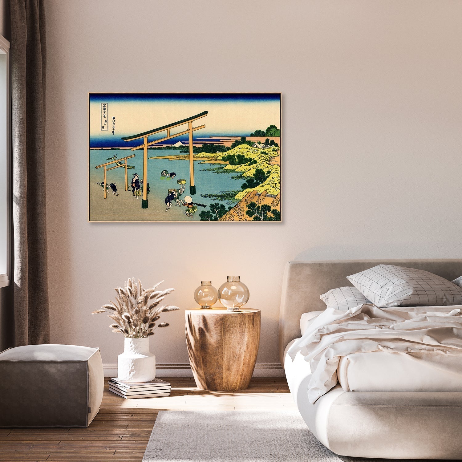 wall-art-print-canvas-poster-framed-Bay of Noboto-by-Katsushika Hokusai-Gioia Wall Art