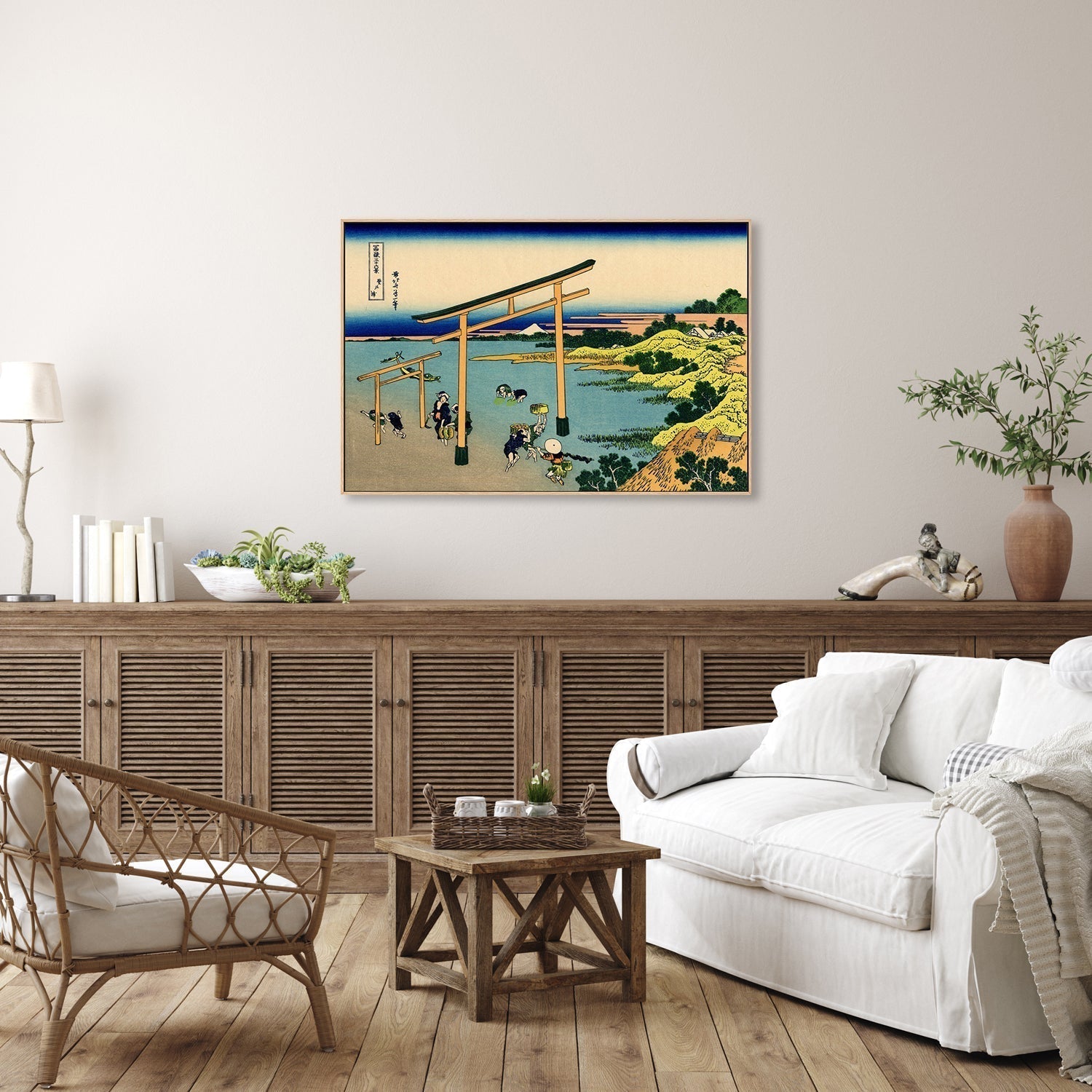 wall-art-print-canvas-poster-framed-Bay of Noboto-by-Katsushika Hokusai-Gioia Wall Art