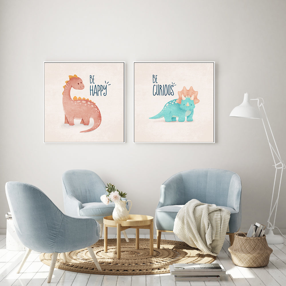 wall-art-print-canvas-poster-framed-Be Happy And Curious, Set Of 2 , By Emel Tunaboylu-GIOIA-WALL-ART