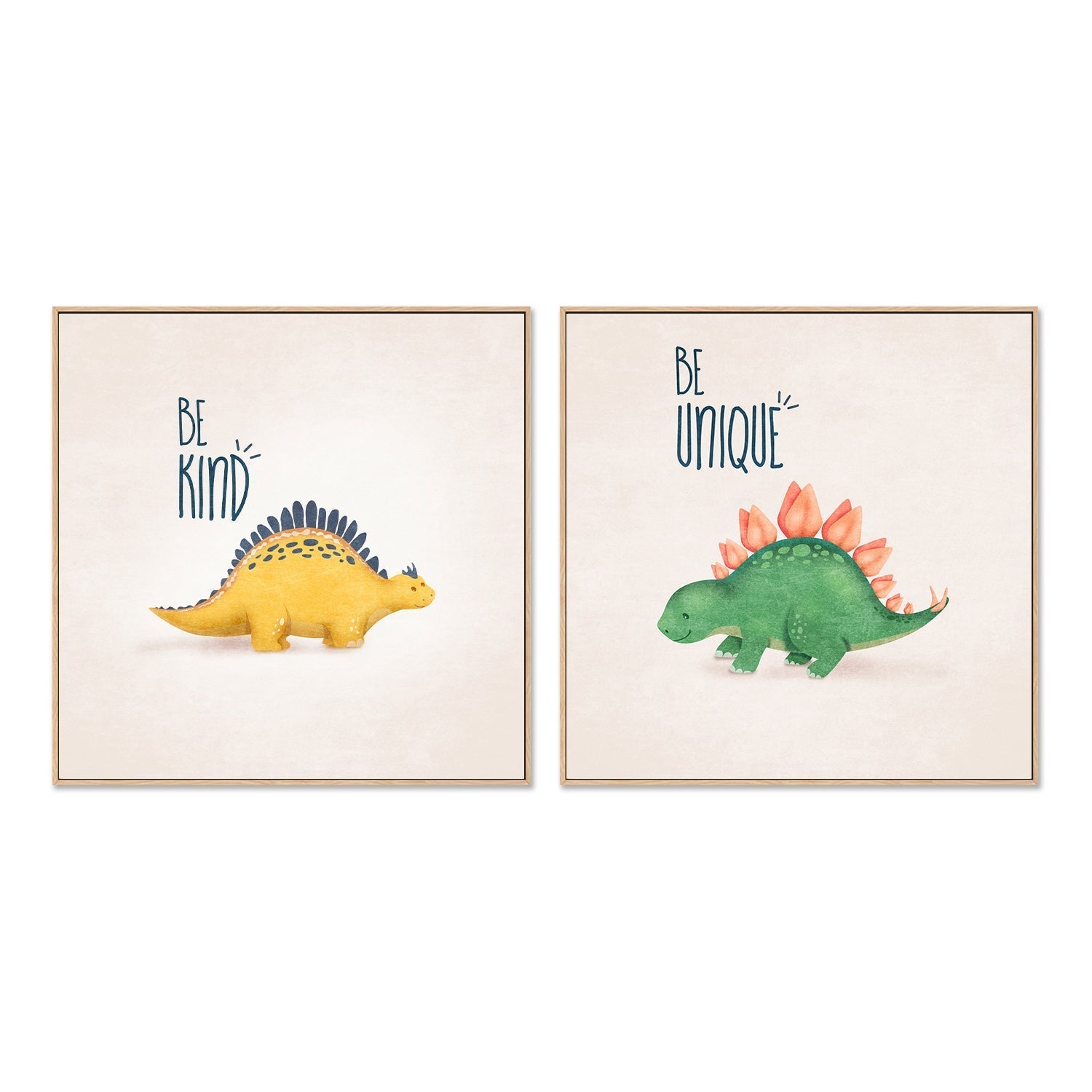 wall-art-print-canvas-poster-framed-Be Kind And Unique, Set Of 2 , By Emel Tunaboylu-GIOIA-WALL-ART