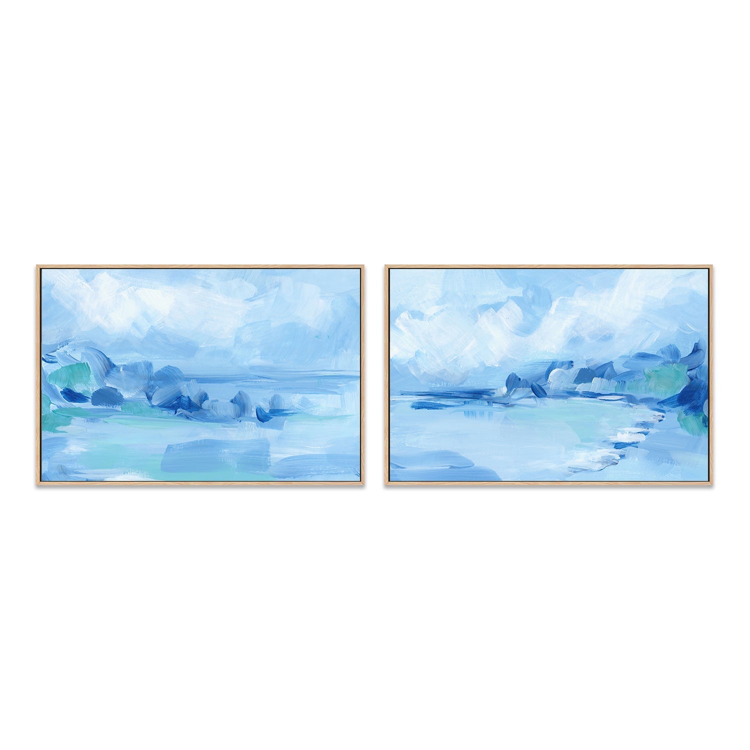 wall-art-print-canvas-poster-framed-Beach Abstract , Style A & B, Set Of 2 , By Jetty Home-4