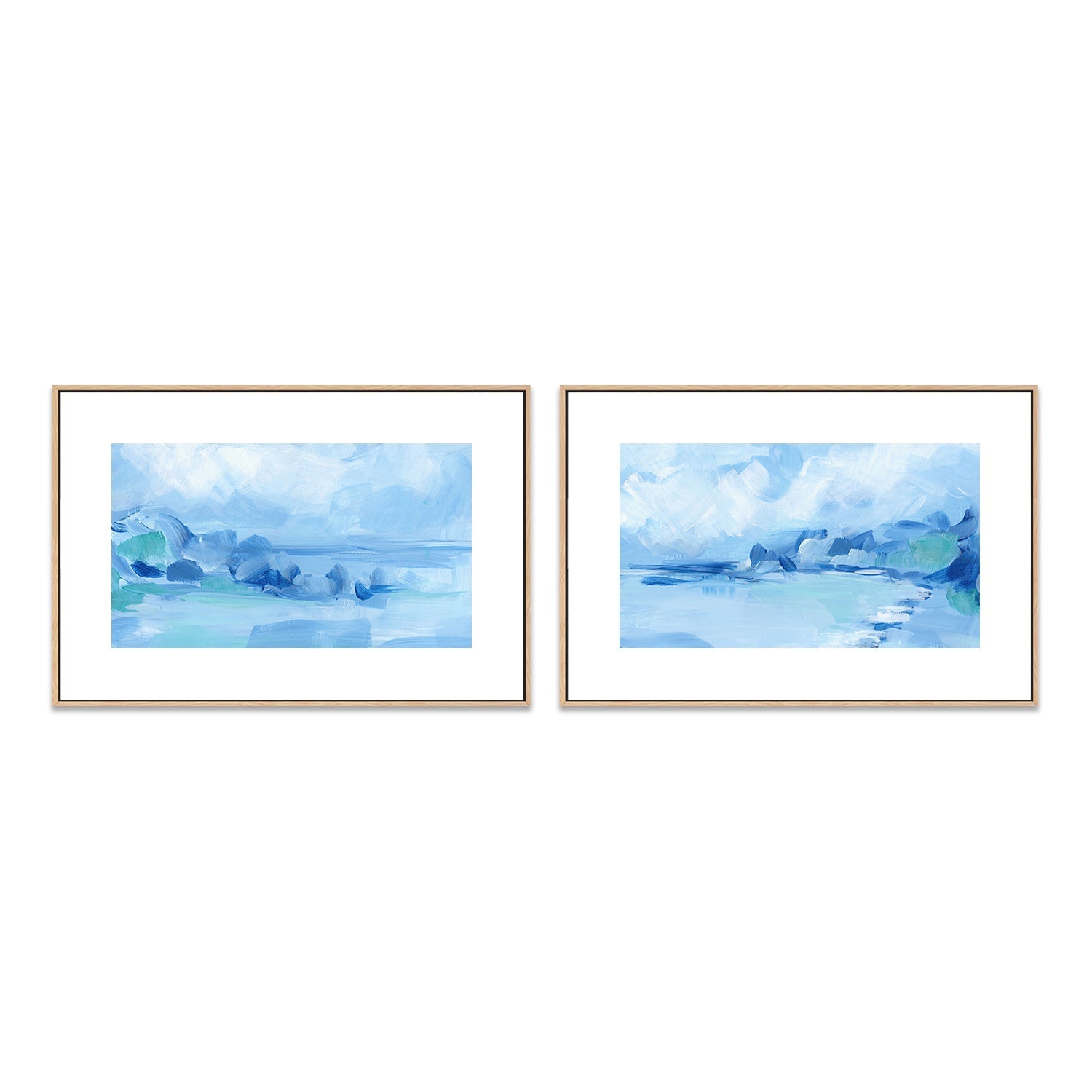 wall-art-print-canvas-poster-framed-Beach Abstract , Style A & B, Set Of 2 , By Jetty Home-6